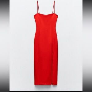 Zara strappy crepe dress